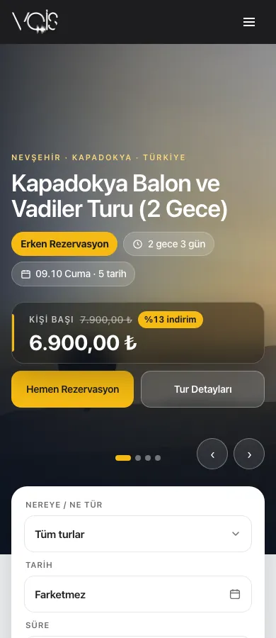 Acenta sitesi telefonda